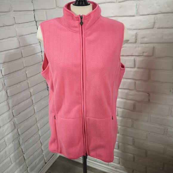 Cotton Ginny Jackets & Blazers - Cotton Ginny Ladies Size Small Plus (1X US Sizing) Pink Full Zip Fleece Vest
